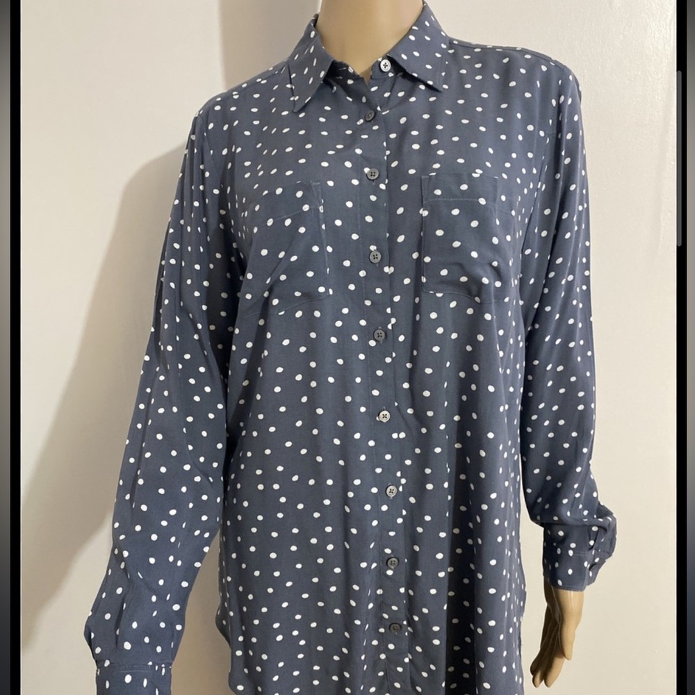 Loft Polka Dot Button-Up Shirt